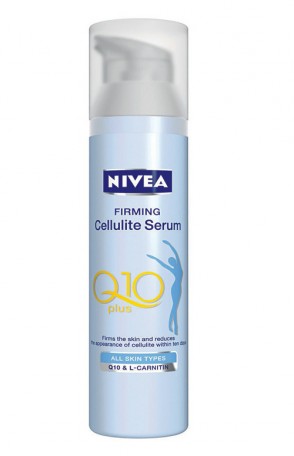 Nivea, ser anticelulitic Q10 plus, care reduce celulita si stimuleaza transformarea acizilor grasi in energie, 27 lei.