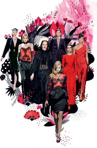 Tendinte moda toamna iarna: rosu si negru