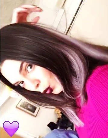 Kendall Jenner purple hair