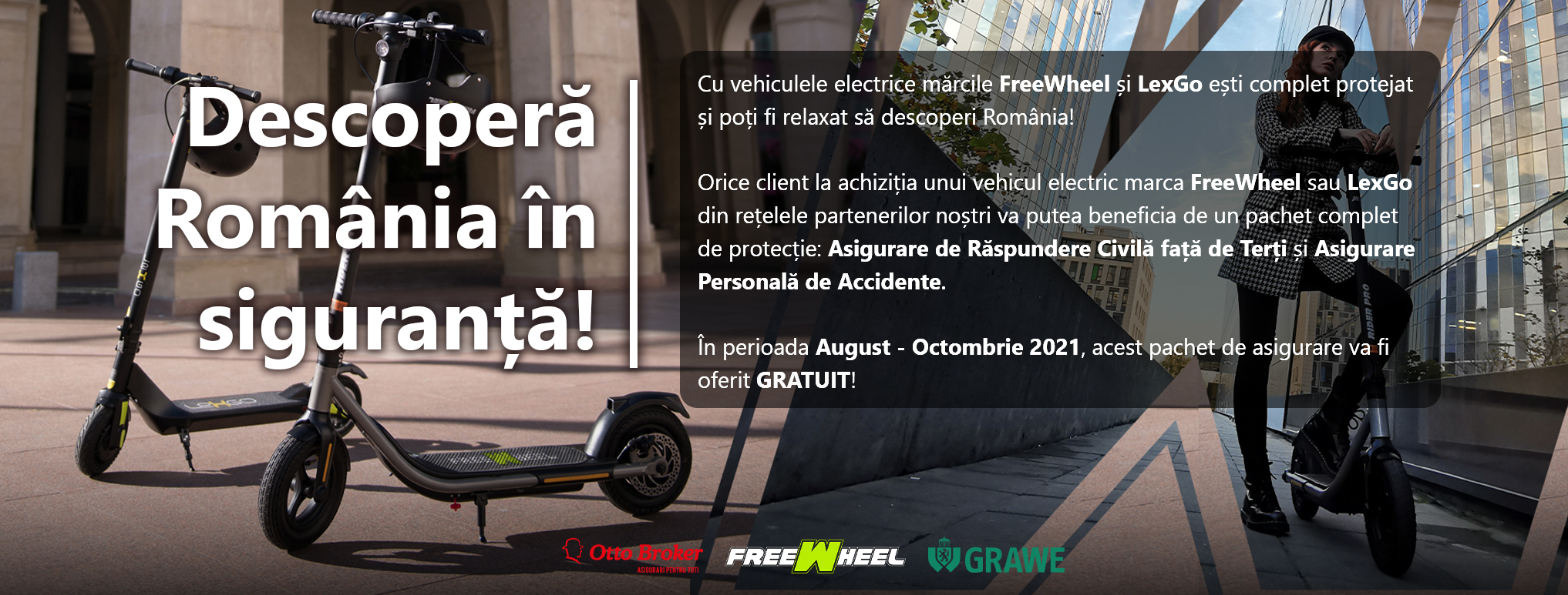 FreeWheel oferă asigurare gratuită pentru trotinete